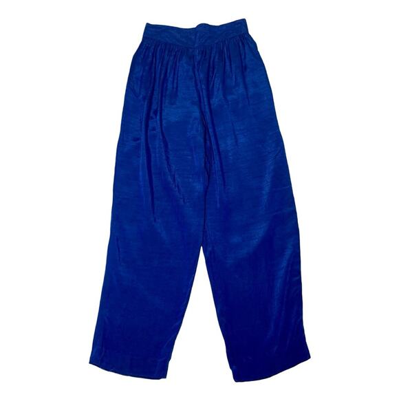Vintage 90s Electric Blue Palazzo Pant New Name in Town Size Small - Picture 3 of 13